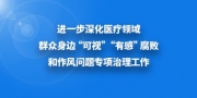 进一步深化医疗领域群众身边“可视”“有感”腐败和作风问题专项治理工作